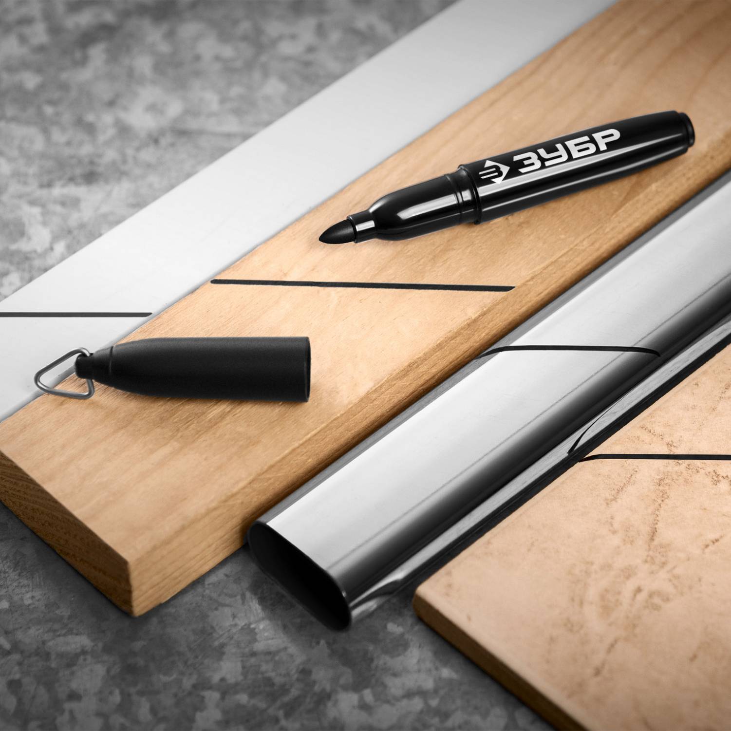 ЗУБР  МП-8 1-3 мм, 80 шт, заостренный, черный, перманентный мини-маркер, ПРОФЕССИОНАЛ  {06331-2}