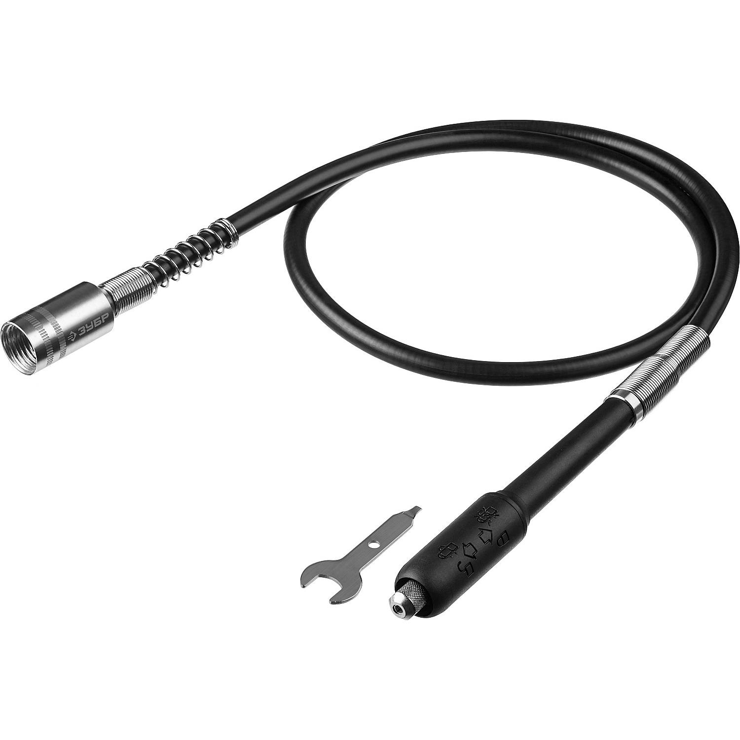 ЗУБР Гибкий вал с цанговым патроном, Д 1,6 - 3,2 мм, L - 1метр {35944}