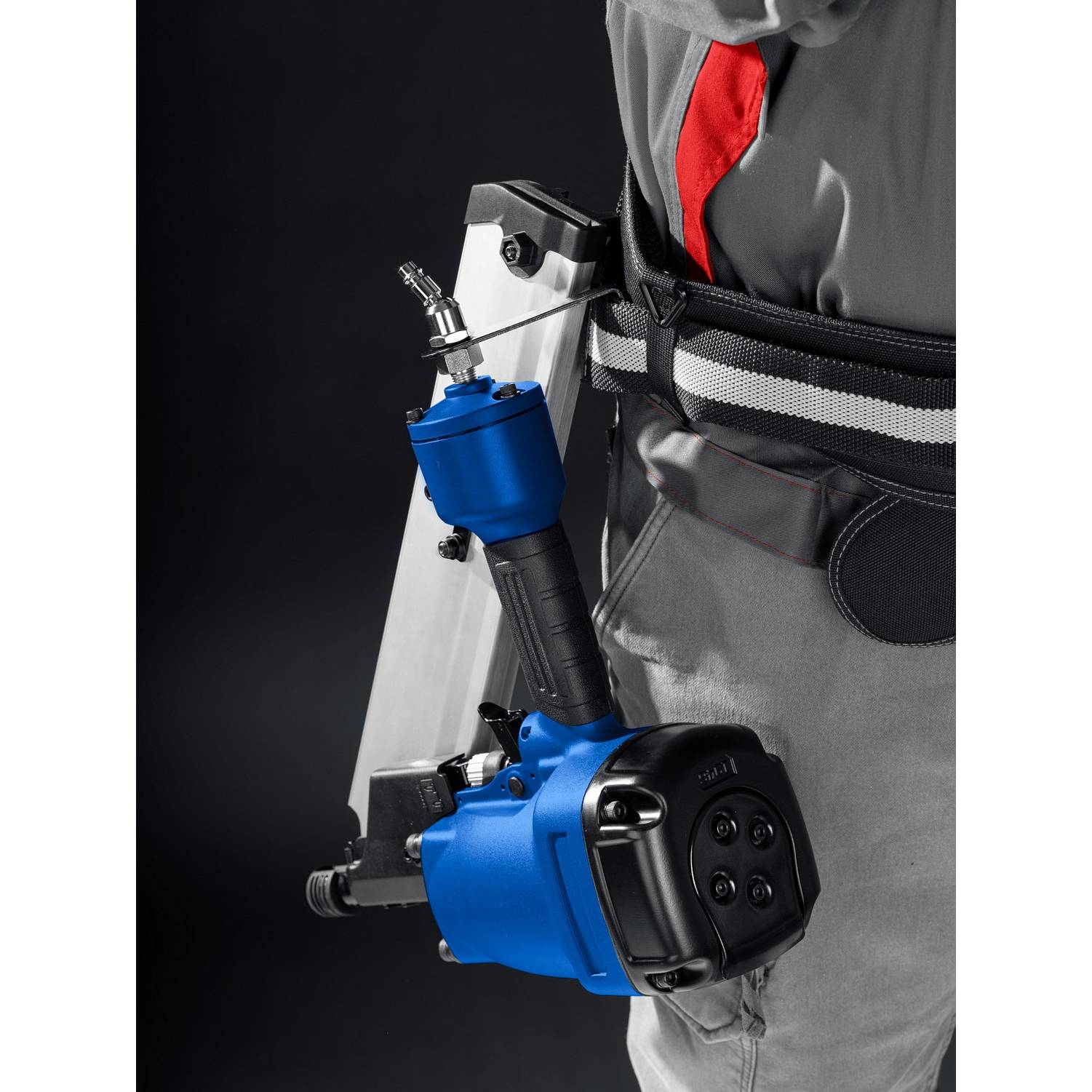 ЗУБР  SN34-90A, пневматический нейлер для реечных гвоздей ЗУБР SN34/D34 (50-90 мм), Профессионал  (31925)