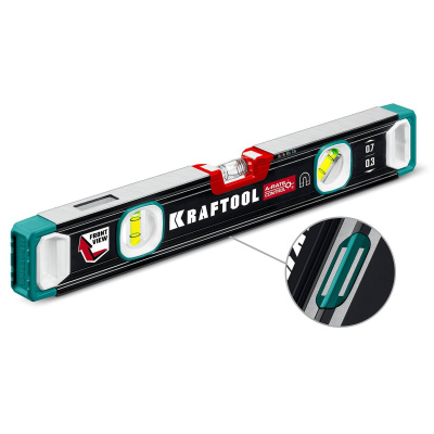 KRAFTOOL  A-RATE CONTROL, 400 мм, точность 0.3 мм/м, с зеркальным глазком, сверхпрочный магнитный уровень {34988-40}