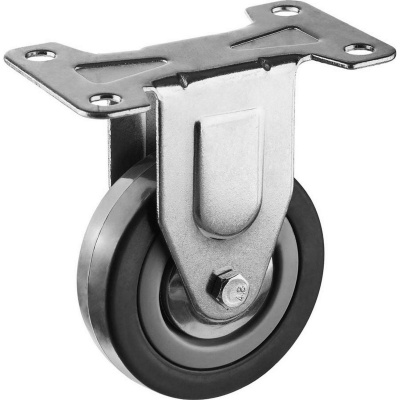 Колесо неповоротное d=75 мм, г/п 50 кг, резина/полипропилен, ЗУБР {30956-75-F}