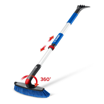 ЗУБР  телескопическая щётка с поворотной головой от снега автомобильная, 860-1210 мм, Профессионал {61062}