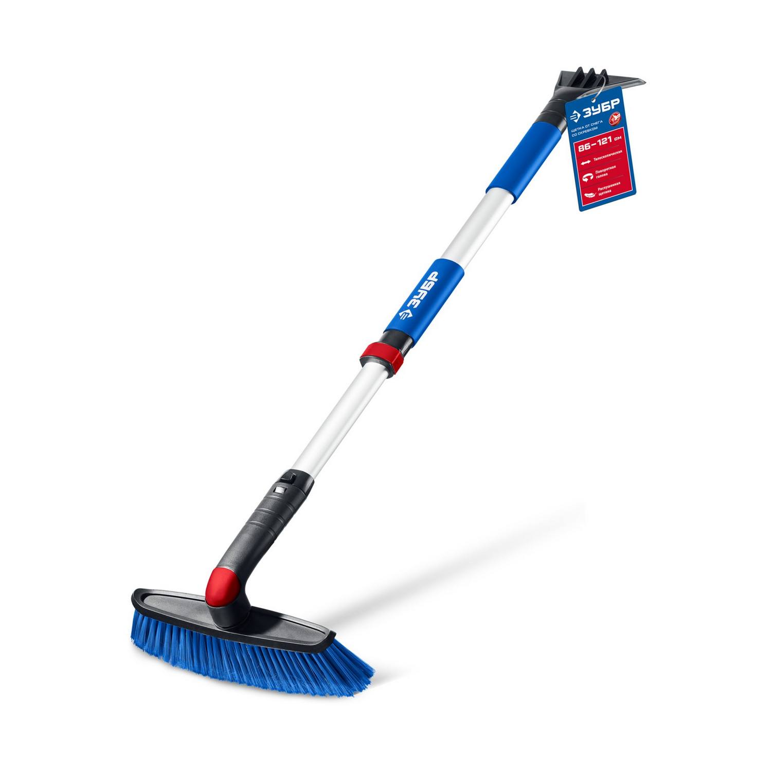 ЗУБР  телескопическая щётка с поворотной головой от снега автомобильная, 860-1210 мм, Профессионал {61062}