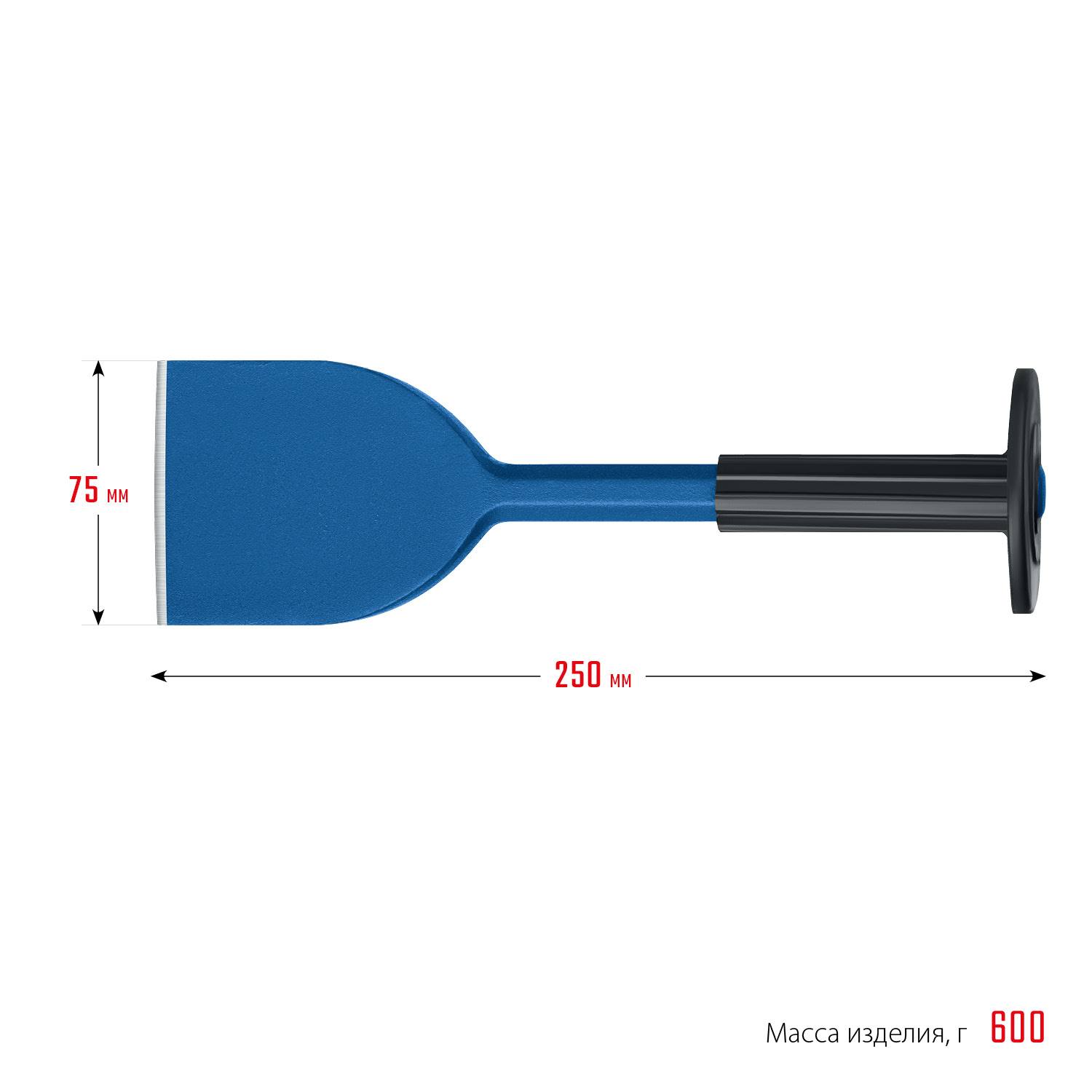 ЗУБР Профессионал зубило-конопатка с протектором 75х250 мм {2123-75}