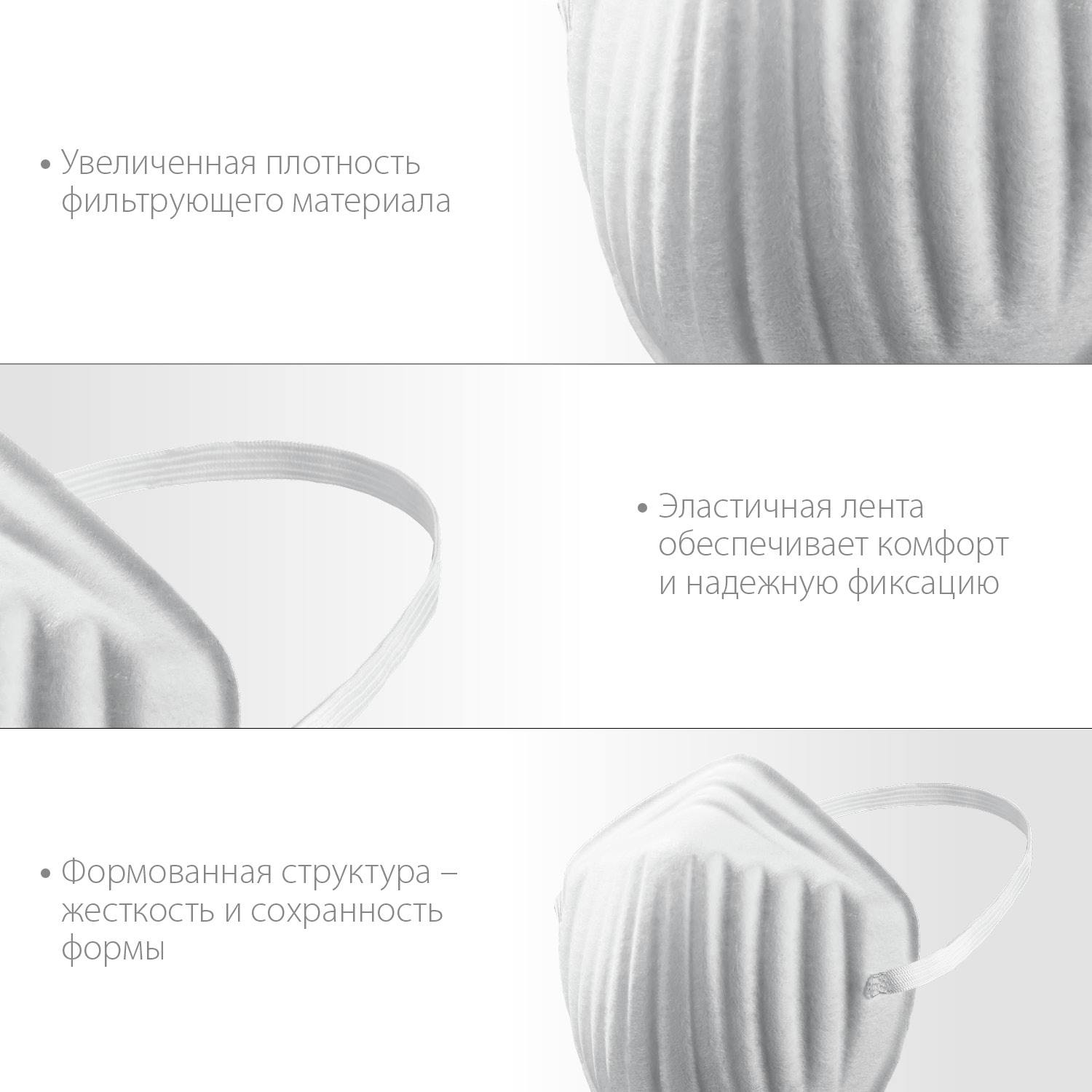 ЗУБР МТ-160 техническая маска однослойная, 10шт в упаковке {11108-H10}