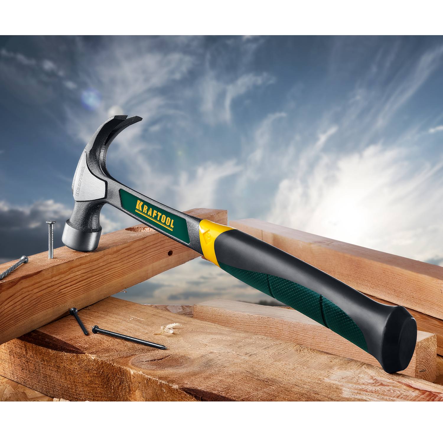 KRAFTOOL THOR 560 г молоток-гвоздодёр цельнокованый столярный {20270}