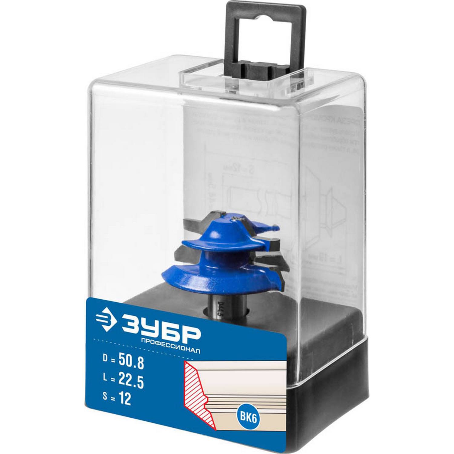 ЗУБР 50,8x22мм, фреза кромочная для углового сращивания {28724-50.8}