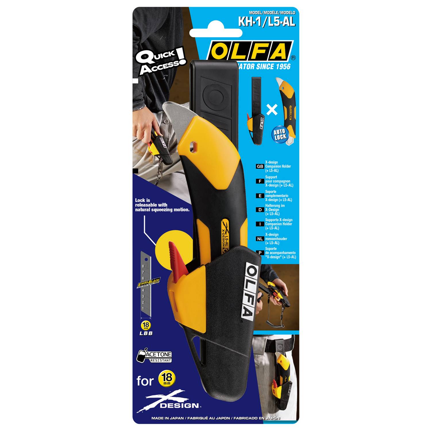 OLFA  Cutter Knife holder держатель в комплекте с ножом  (OL-KH-1/L5-AL)