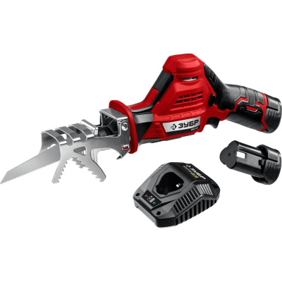 ЗУБР 12В, 2 АКБ (2Ач), в коробке, пила сабельная. СПЛ-125-22 {СПЛ-125-22}