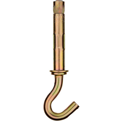 Болт анкерный с крюком, 8 x 40 мм, 60 шт, желтопассивированный, ЗУБР Профессионал {302372-08-040}