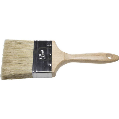 STAYER  UNIVERSAL-lux, 100 мм, 4", светлая натуральная щетина, деревянная ручка, все виды ЛКМ, плоская кисть (01053-100)