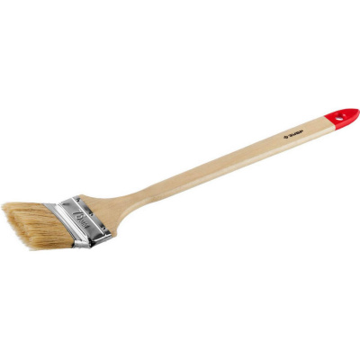 ЗУБР  УНИВЕРСАЛ, 75 мм, 3", светлая натуральная щетина, деревянная ручка, все виды ЛКМ, радиаторная кисть (01041-075)