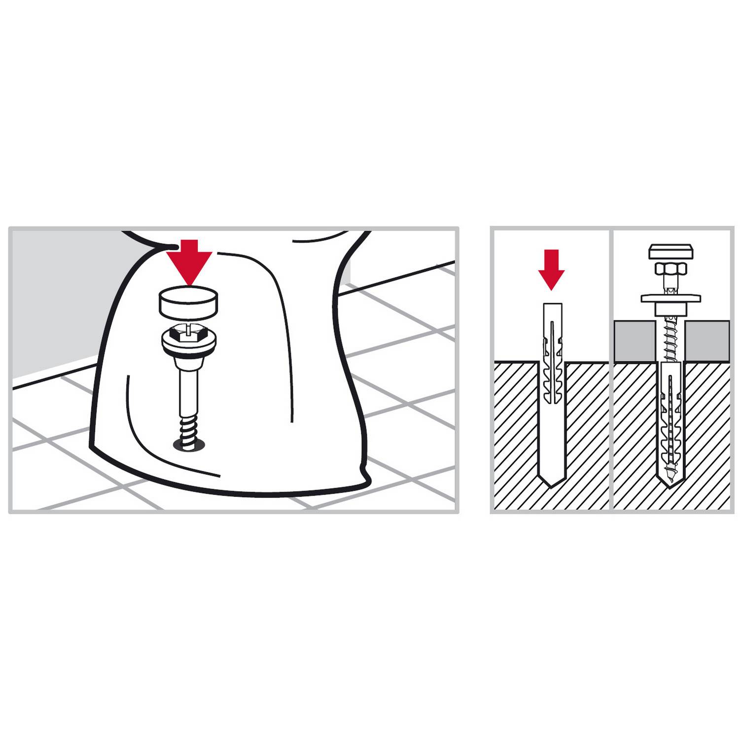 ЗУБР  10 мм, белый, набор для крепления унитазов, Профессионал {44210_z01}
