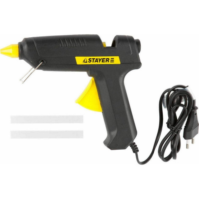 Пистолет STAYER клеевой (термоклеящий) электрический, 60Вт/220В, 11мм {2-06801-60-11_z01}