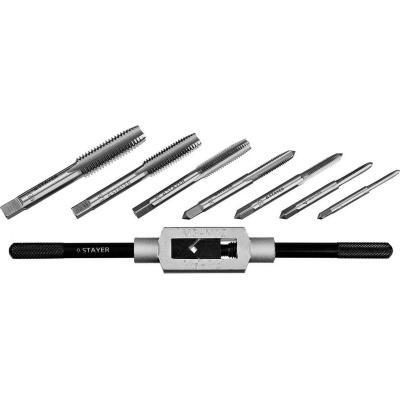 STAYER MaxCut 8 предметов, набор метчиков, инструментальная сталь {28016-H8_z01}