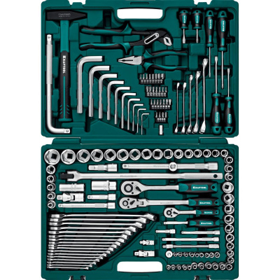 KRAFTOOL  EXTREM-142, 142 предм., (1/2"+3/8"+1/4"), универсальный набор инструмента  {27889-H142}