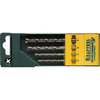 KRAFTOOL EXPERT 4 шт: 4-4-6-8  мм набор сверл по керамограниту {29170-H4}