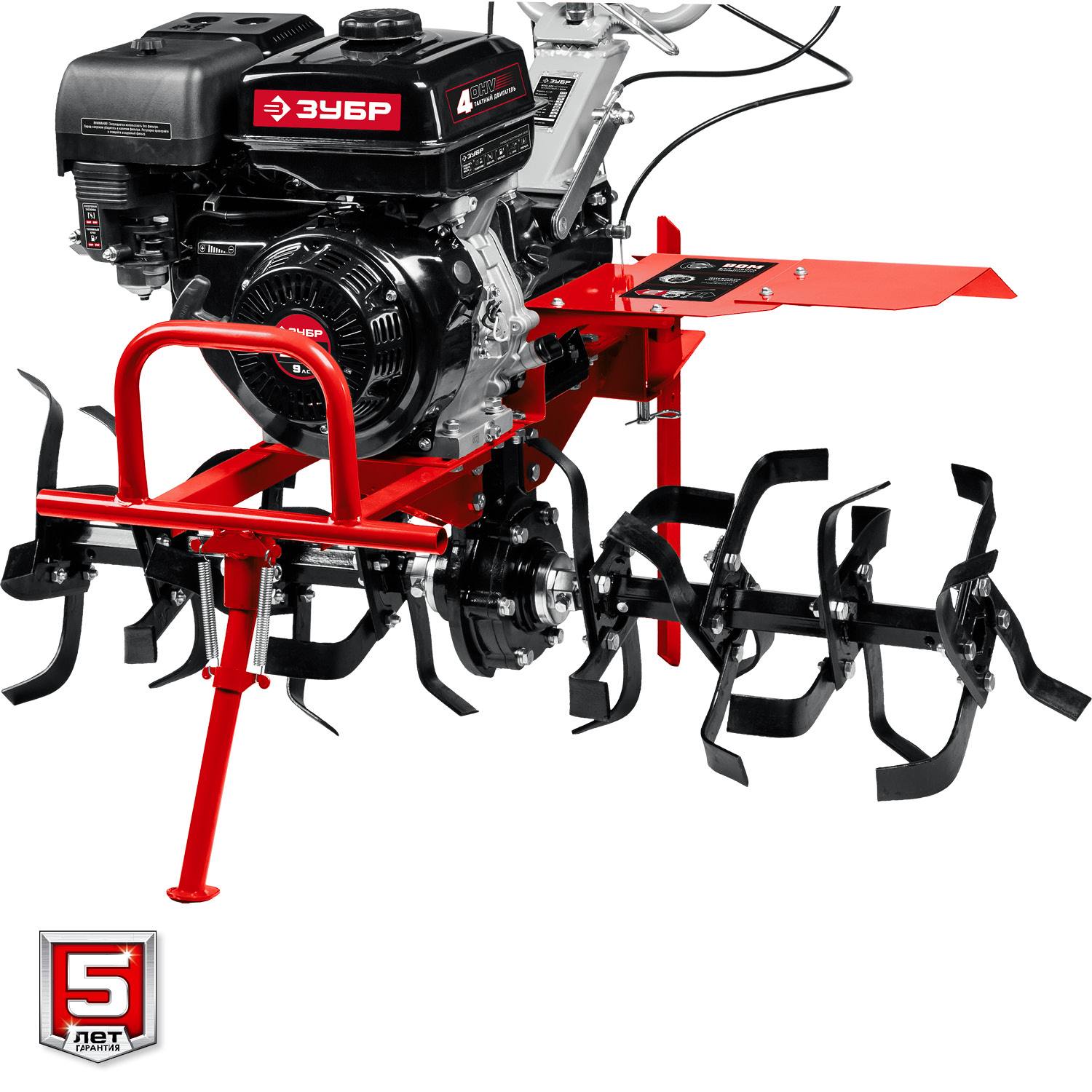 ЗУБР МТШ-600 мотоблок бензиновый с ВОМ, 270 см3 {МТШ-600}