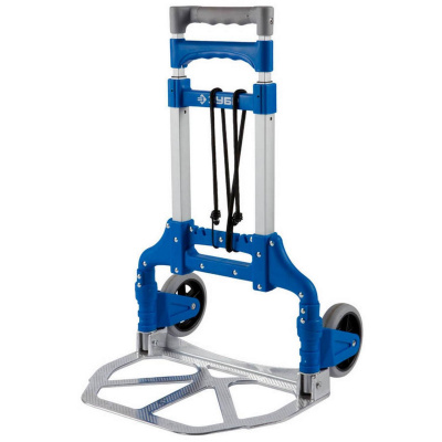 ЗУБР  ТР-60, до 60кг, каркас и платформа из алюминия, платформа 39х28 см, колеса d13 см, вес 3.2кг, складная хозяйств тележка, Профессионал (38750-60)