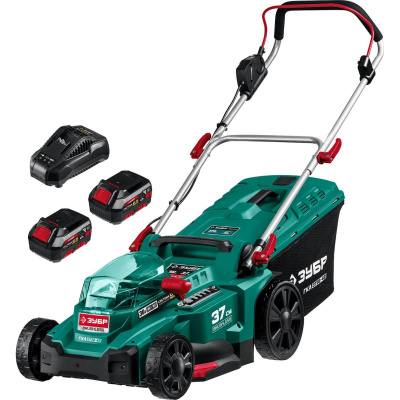 ЗУБР 36В бесщеточная газонокосилка, 2х18В АКБ (4Ач). ГКЛ-3736-42 {ГКЛ-3736-42}