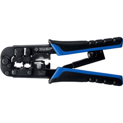 RJ-7 кримпер универсальный, RJ45, RJ11/RJ12, ЗУБР Профессионал {22650}