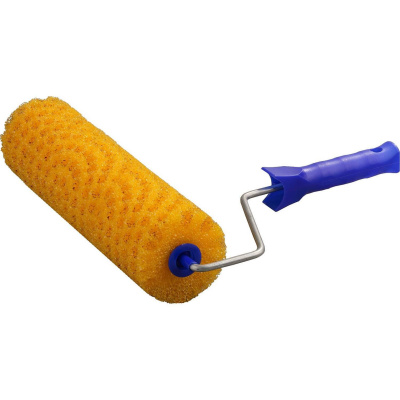 STAYER  80 х 240 мм, бюгель 6 мм, структурный поролон, для водоэмульсионных, акриловых красок и эмали, малярный валик, Professional (0367-24)