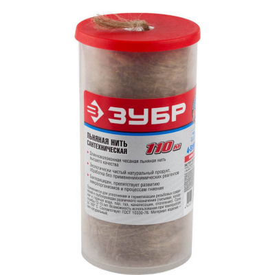 ЗУБР 110 м, нить льняная сантехническая {4-51992-110}