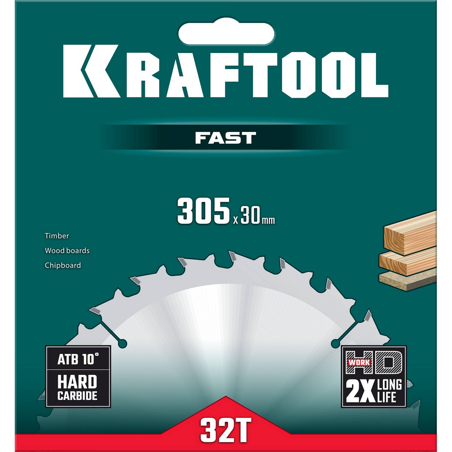 KRAFTOOL  Fast, 305 х 30 мм, 32Т, пильный диск по дереву {36950-305-30}
