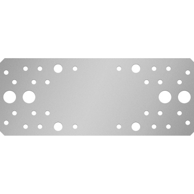 Крепежная пластина КП-2.5, 200х80 х 2.5мм, ЗУБР {31023-200}