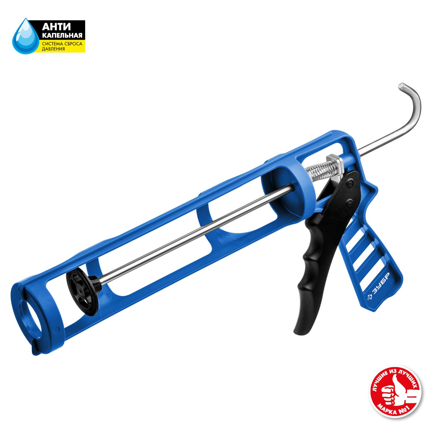 ЗУБР скелетный пистолет для герметика ДОКА, антикапельная система, 310 мл. Серия Профессионал {06632}