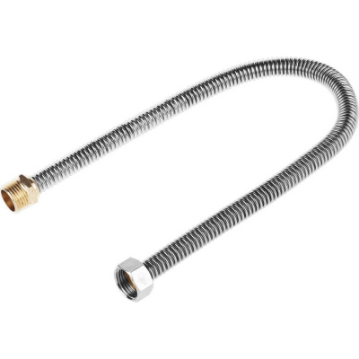 Подводка ЗУБР "ЭКСПЕРТ" сильфонная из нержавеющей стали, для воды, г/ш (гайка-штуцер), 1/2", 0,5м {51011-G/S-050}