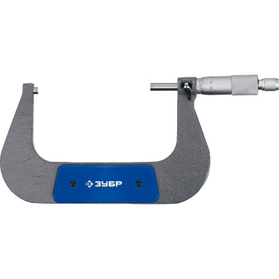 Микрометр ЗУБР "Профессионал" гладкий механический, МК 125, диапазон 100-125мм, шаг измерения 0,01мм {34480-125_z02}