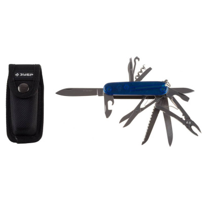 Нож ЗУБР "ЭКСПЕРТ" складной многофункциональный, пластиковая рукоятка, "16 в 1" {47786}