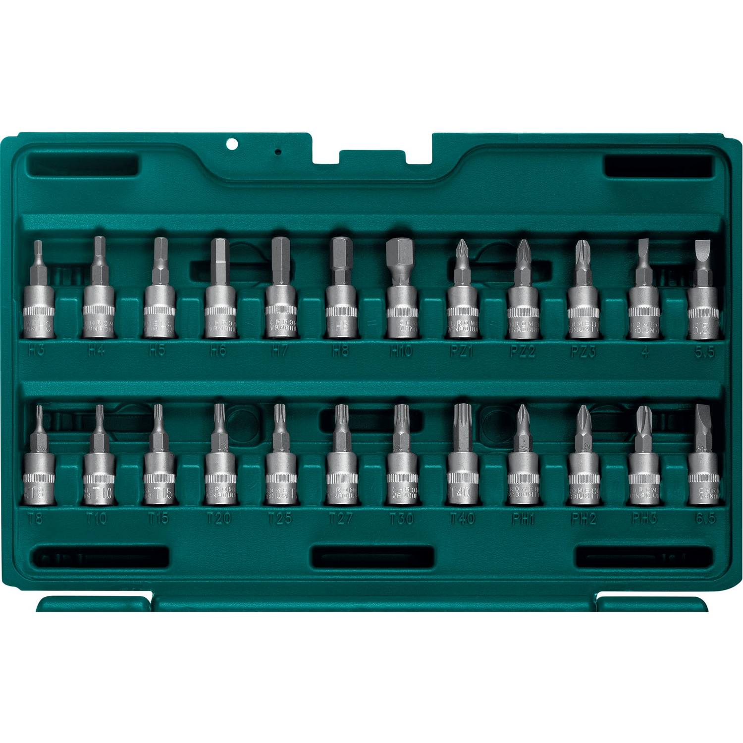 KRAFTOOL  X-Drive, 57 предм. (1/4"), Универсальный набор инструмента  {27885-H57}