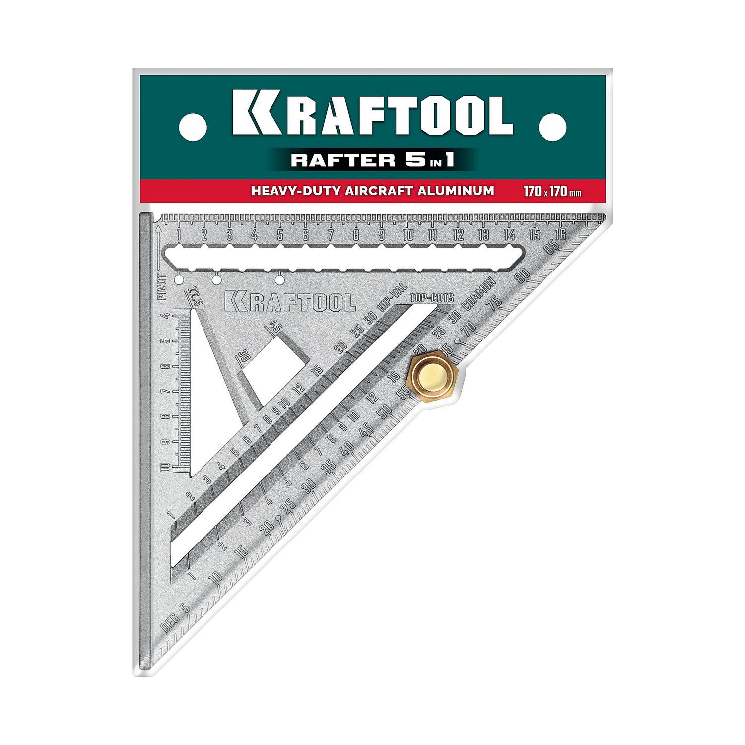 KRAFTOOL  170 мм, 5-в-1, Высокоточный кровельный угольник {3441-17}