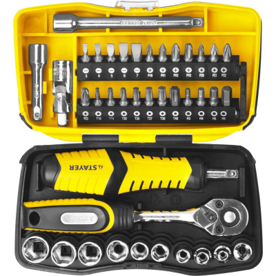STAYER PRO Compact 39 универсальный набор инструмента 39 предм. {25135-H39}