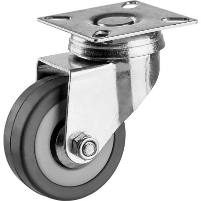 Колесо поворотное d=50 мм, г/п 35 кг, резина/полипропилен, ЗУБР {30956-50-S}