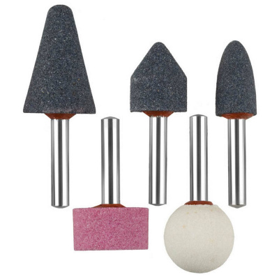 Набор ЗУБР "Мастер": Абразивные минишарошки-насадки для  дрели, хвостовик d 6мм, 5 предм. {35994-H5}