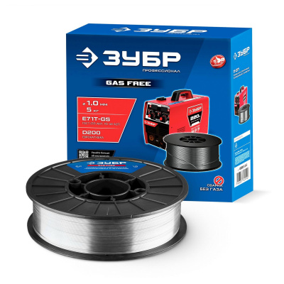 ЗУБР  П-СП, d 1.0 мм, 5 кг, порошковая сварочная проволока (с флюсом), тип E71T-GS, Профессионал {40080-1.0-5}