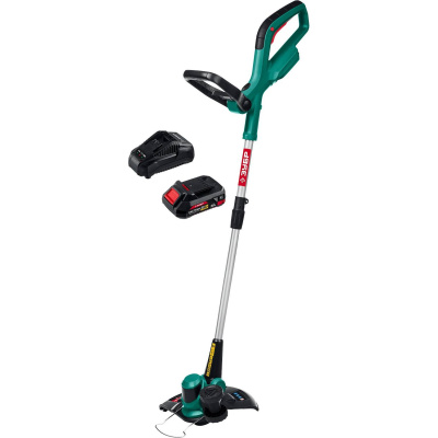 ЗУБР 18В аккумуляторный триммер, 1 АКБ (2Ач) . ТА-185-21 {ТА-185-21}