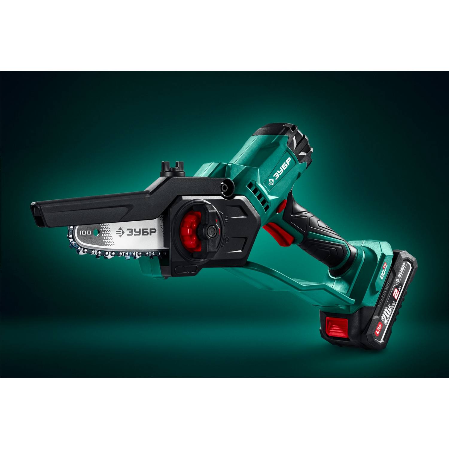 ЗУБР  20 В, 150 мм шина, без АКБ (LMS), мини-пила цепная аккумуляторная {ПЦБ-2015}