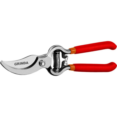 GRINDA  G-3, 200 мм, высокоуглеродистая сталь, цельнокованый, покрытие ПВХ, плоскостной секатор (423103)