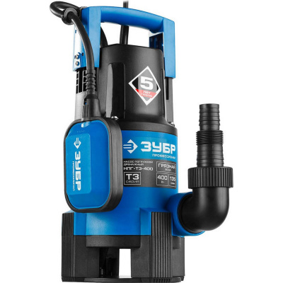ЗУБР Профессионал НПГ-Т3-400, дренажный насос для грязной воды, 400 Вт {НПГ-Т3-400}