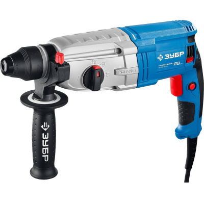 Перфоратор SDS-plus, ЗУБР Профессионал ЗП-28-800 К, реверс, горизонтальный, металл редуктор, 3.2Дж, 0-1200 об/мин, 0-4800уд/мин, 800 Вт, кейс {ЗП-28-800 К}