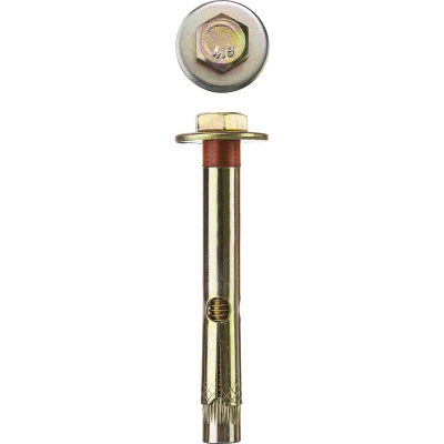 ЗУБР 6х60мм, 90шт, болт анкерный с пластиковым кольцом, желтый цинк {4-302312-06-060}