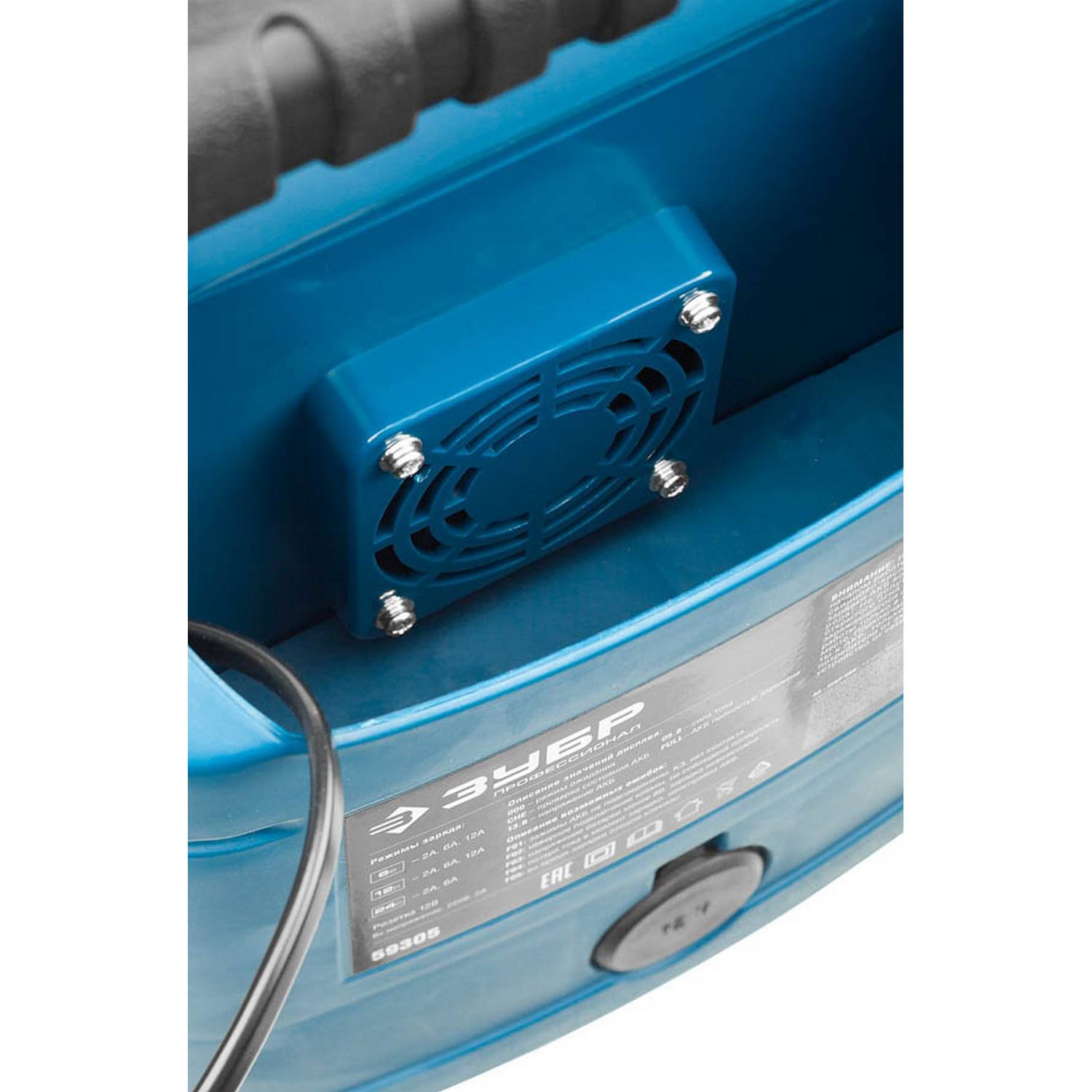 ЗУБР  ЗУ-240, 6/12/24 В, 2-12 А, розетка 12 В, интеллектуальное зарядное устройство для аккумуляторов, Профессионал (59305)