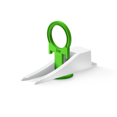 ЗУБР  КОЛЬЦО, комплект: 2,0 мм, зажим + клин, 50 + 50 шт, система выравнивания плитки {33832-H50}