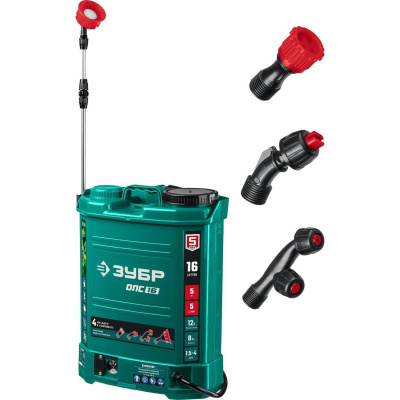 ЗУБР 16 л бак, опрыскиватель аккумуляторный, 12В, 8Ач {ОПС-16}