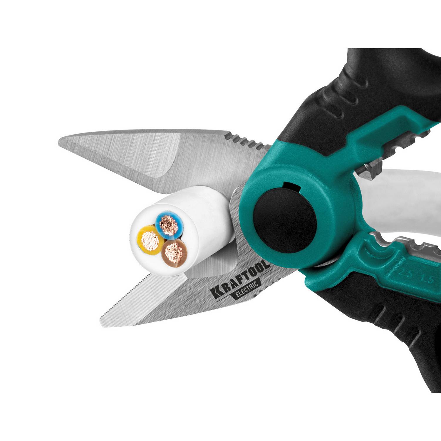 KRAFTOOL  ELECTRIC, 4 в 1, 160 мм, с чехлом, ножницы электрика {23356}