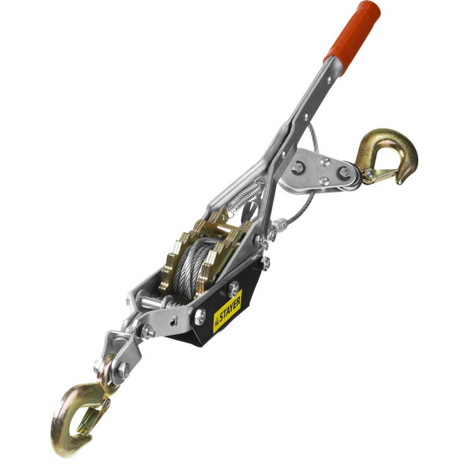 Лебедка STAYER "MAXPull" рычажная, тросовая, 2т/3м {4310-2}